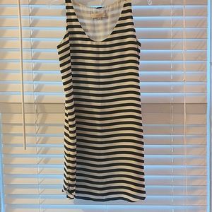 Loft Navy White Striped Tunic dress